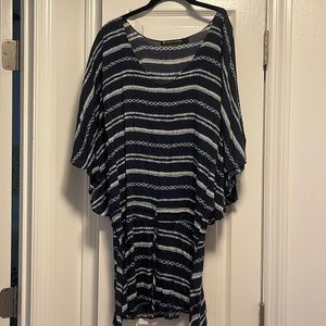 Vix navy blue and light blue, white color design swimsuit cover up